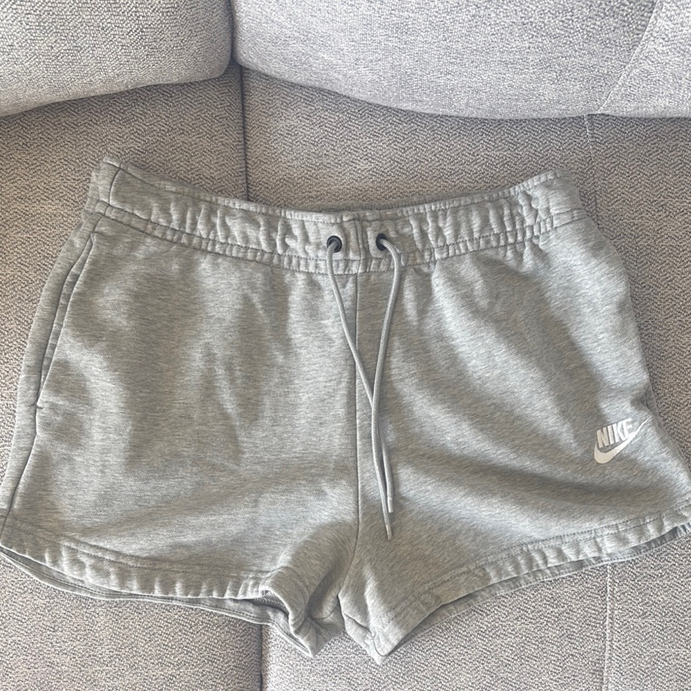 Nike Gray Athletic Shorts with Elastic Waistband